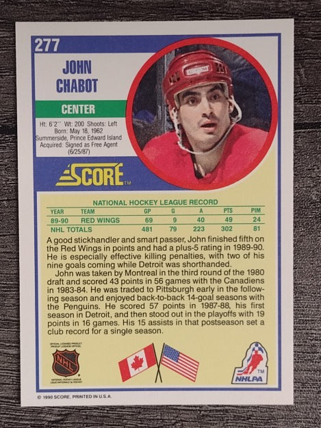 1990-91 Score #277 John Chabot