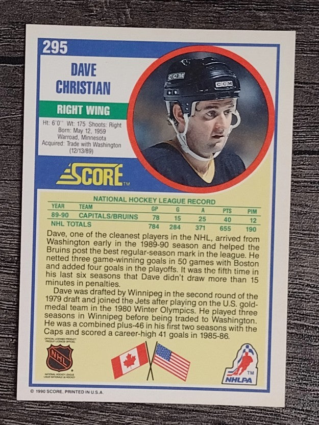 1990-91 Score #295 Dave Christian