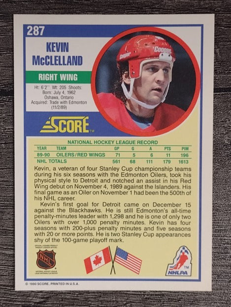 1990-91 Score #287 Kevin McClelland