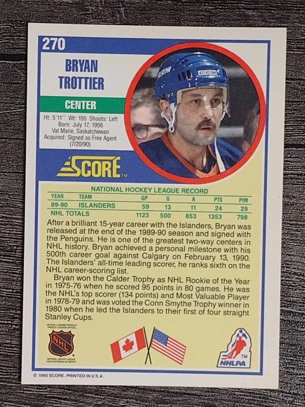 1990-91 Score #270 Bryan Trottier