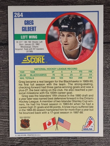 1990-91 Score #264 Greg Gilbert
