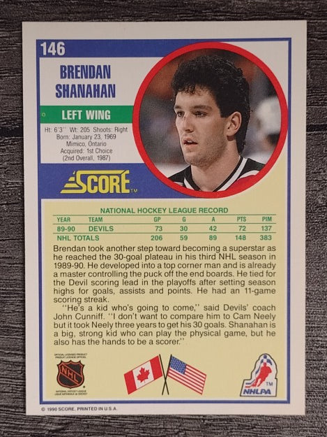 1990-91 Score #146 Brendan Shanahan
