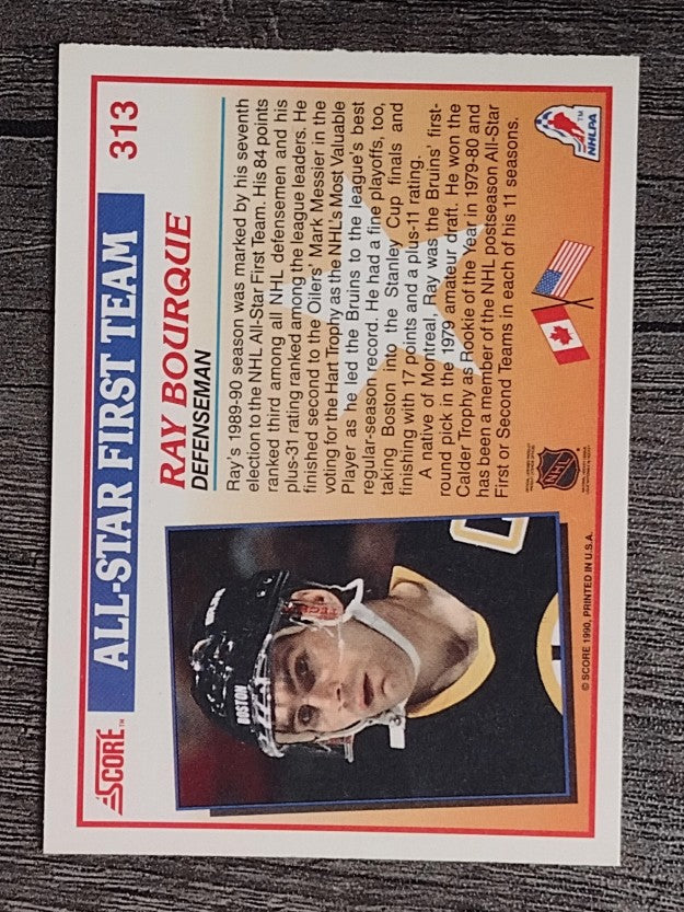 1990-91 Score #313 Ray Bourque AS1