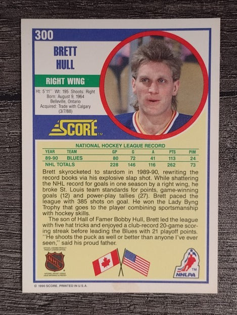 1990-91 Score #300 Brett Hull
