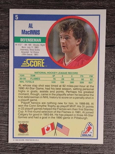 1990-91 Score #5 Al MacInnis