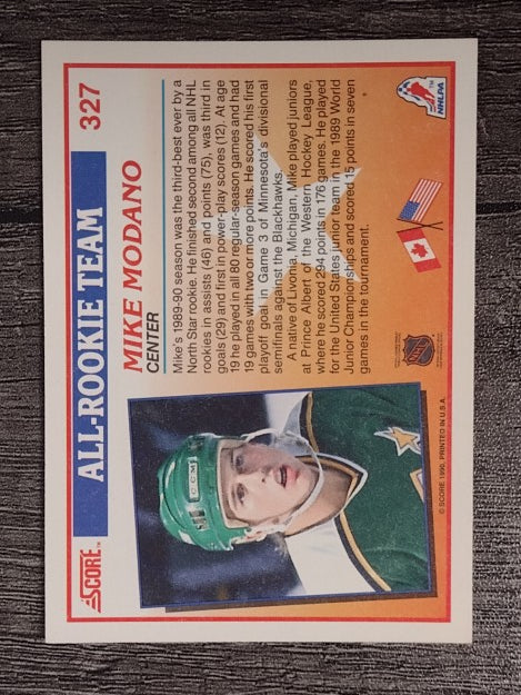 1990-91 Score #327 Mike Modano ART