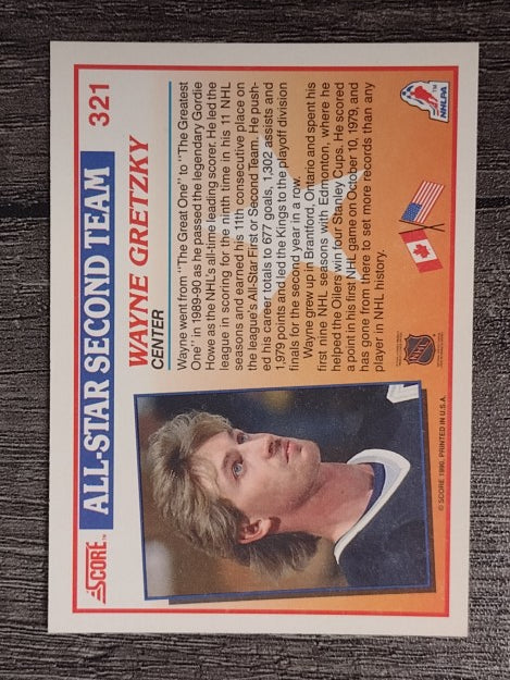 1990-91 Score #321 Wayne Gretzky AS2
