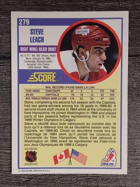 1990-91 Score Canadian #279 Stephen Leach