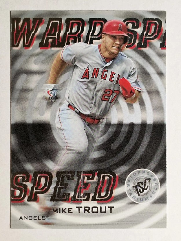 2019 Stadium Club Warp Speed #WS9 Mike Trout