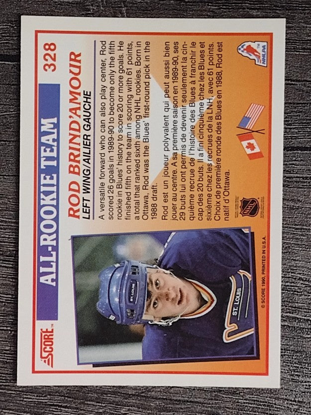 1990-91 Score Canadian #328 Rod Brind'Amour ART