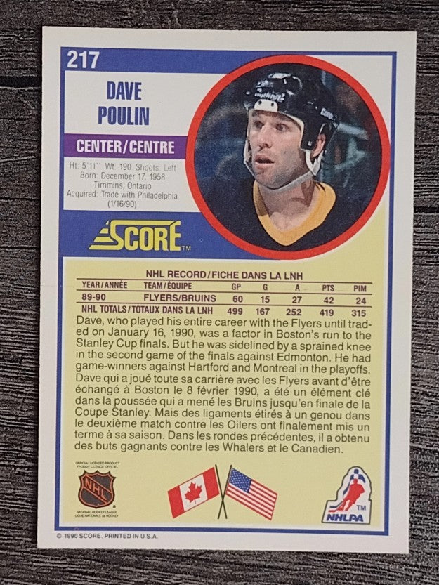 1990-91 Score Canadian #217 Dave Poulin