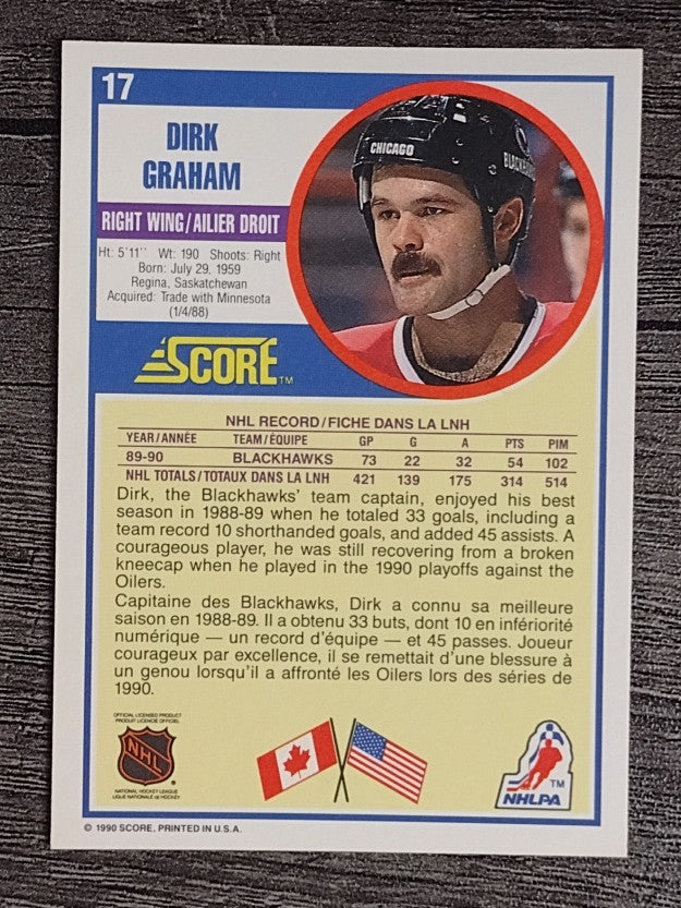 1990-91 Score Canadian #17 Dirk Graham