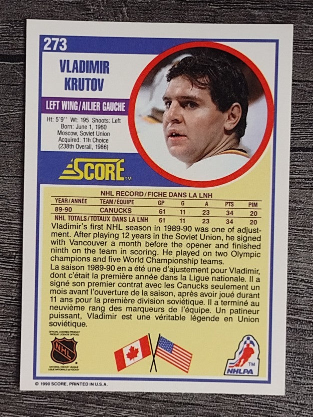 1990-91 Score Canadian #273 Vladimir Krutov RC