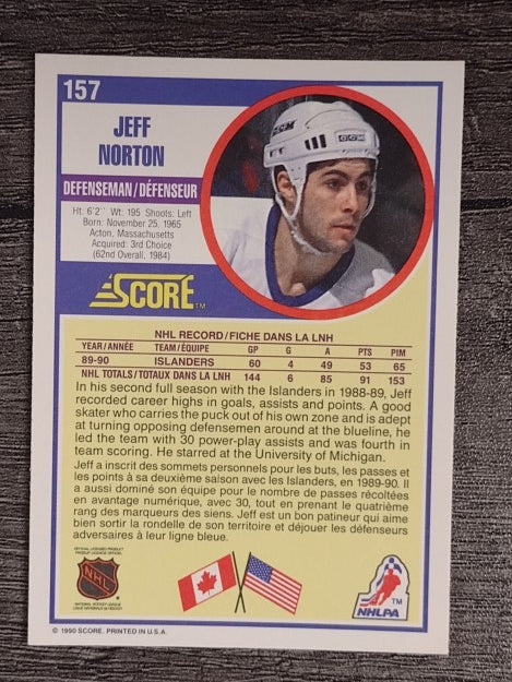 1990-91 Score Canadian #157 Jeff Norton