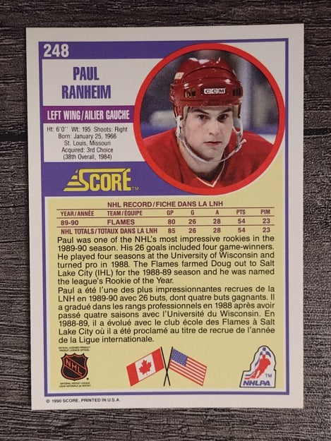 1990-91 Score Canadian #248 Paul Ranheim RC