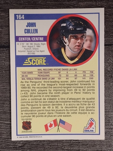 1990-91 Score Canadian #164 John Cullen