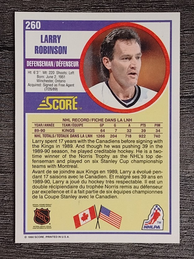 1990-91 Score Canadian #260 Larry Robinson