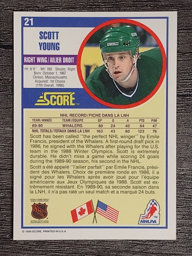 1990-91 Score Canadian #21 Scott Young