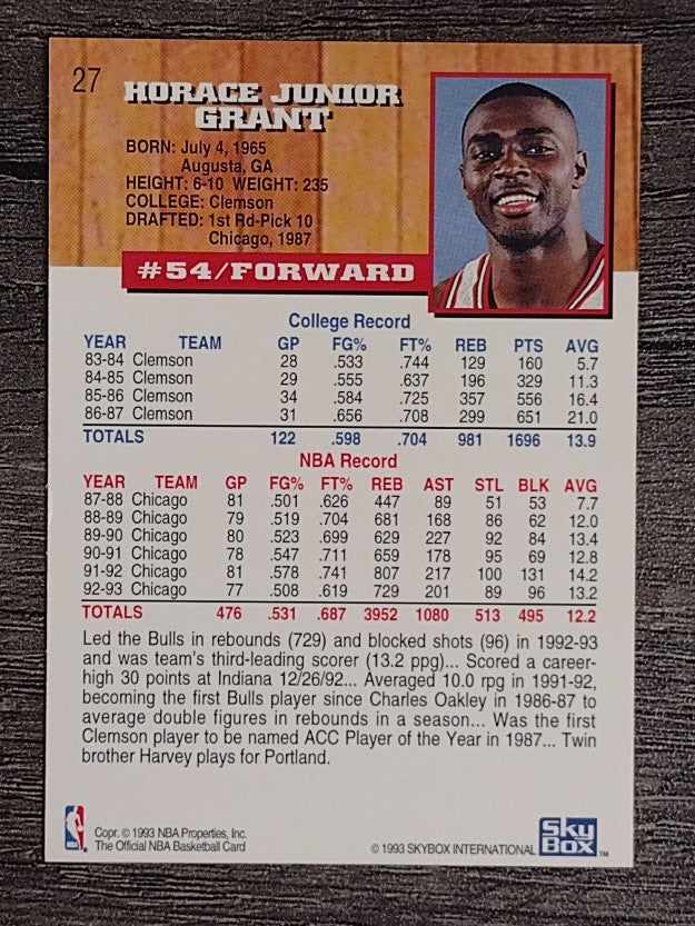 1993-94 Hoops #27 Horace Grant