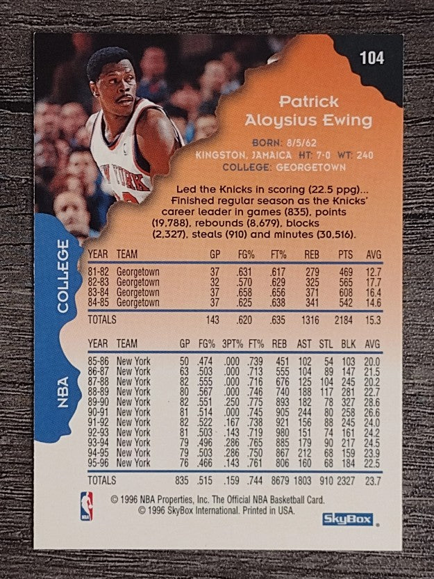 1996-97 Hoops #104 Patrick Ewing