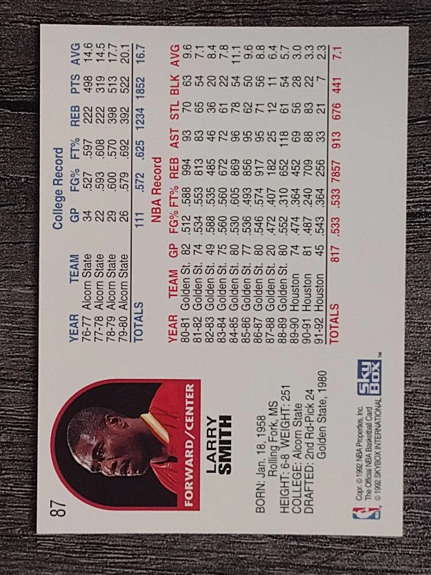 1992-93 Hoops #87 Larry Smith