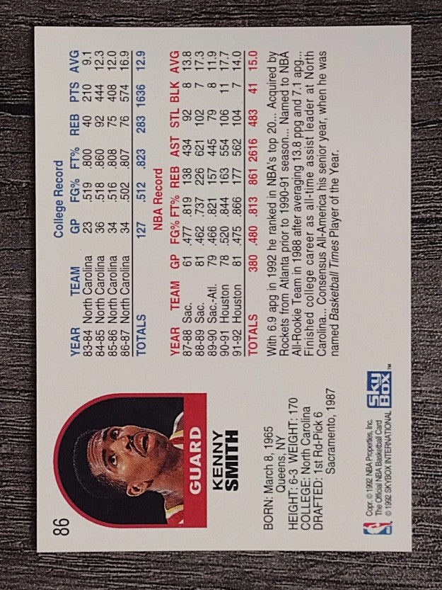 1992-93 Hoops #86 Kenny Smith