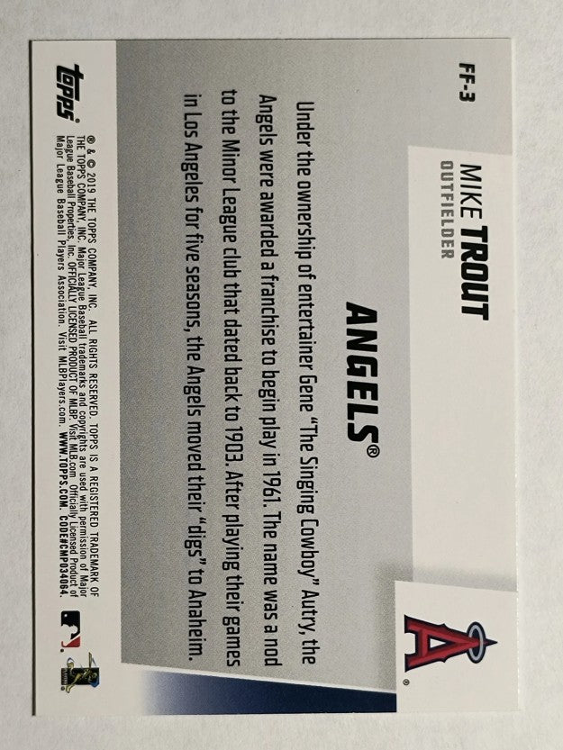 2019 Topps Franchise Feats #FF3 Mike Trout