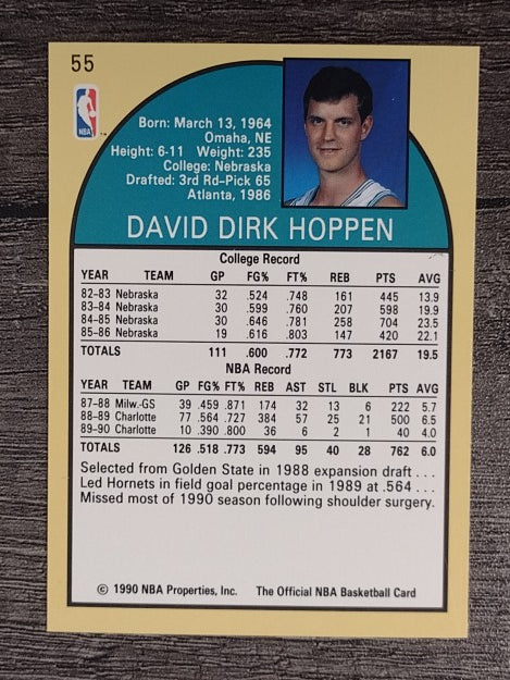 1990-91 Hoops #55 Dave Hoppen