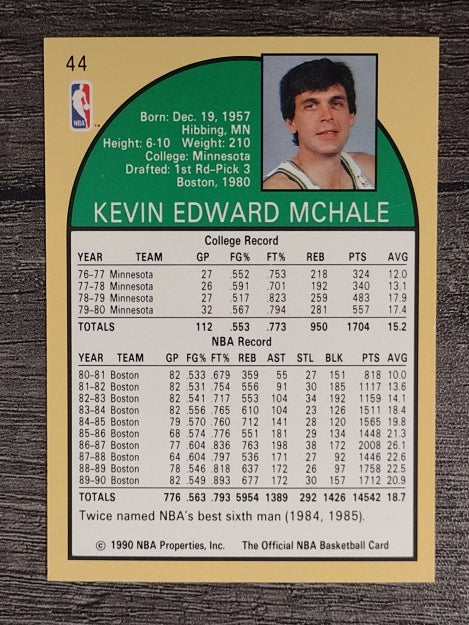 1990-91 Hoops #44 Kevin McHale
