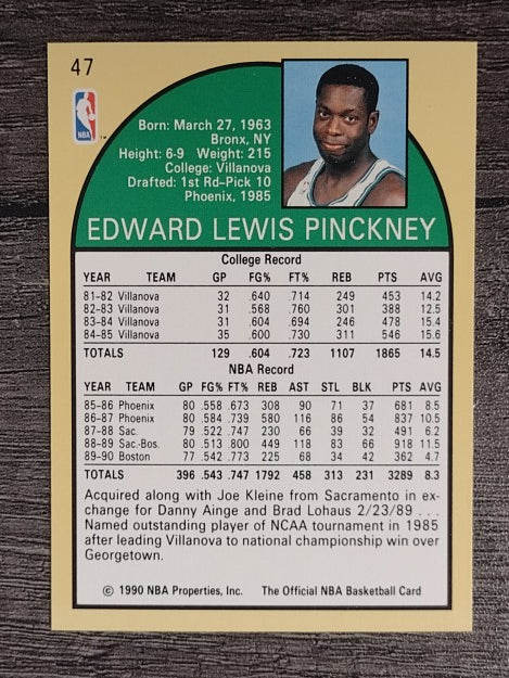 1990-91 Hoops #47 Ed Pinckney