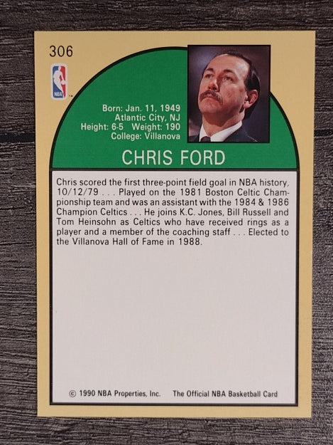 1990-91 Hoops #306 Chris Ford CO