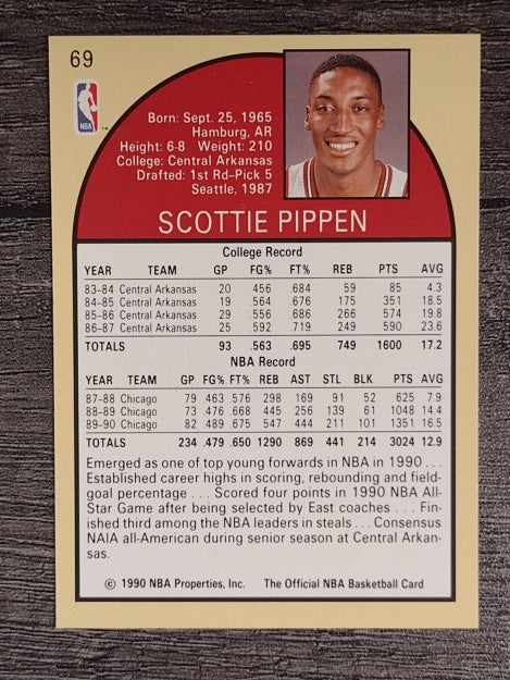 1990-91 Hoops #69 Scottie Pippen