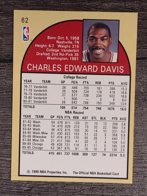 1990-91 Hoops #62 Charles Davis SP