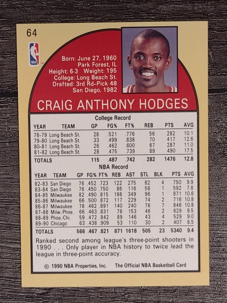 1990-91 Hoops #64 Craig Hodges