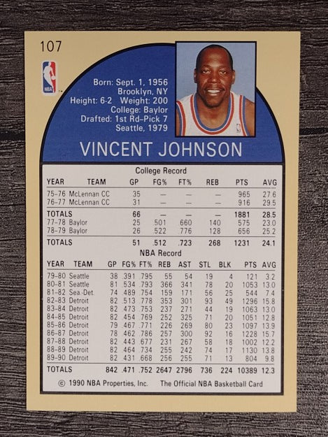 1990-91 Hoops #107 Vinnie Johnson