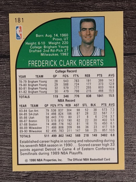 1990-91 Hoops #181 Fred Roberts