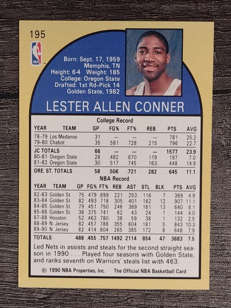 1990-91 Hoops #195 Lester Conner