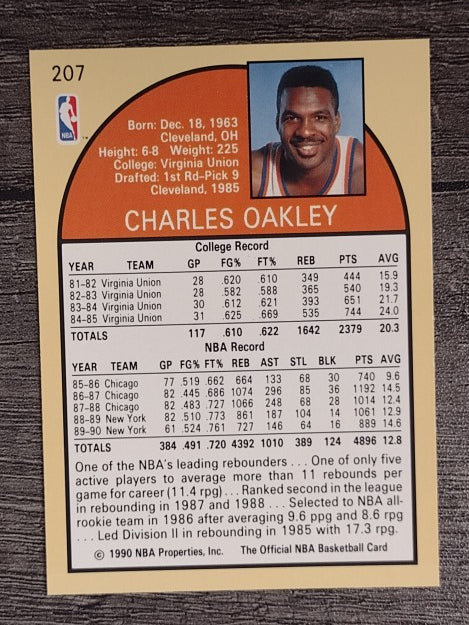 1990-91 Hoops #207 Charles Oakley