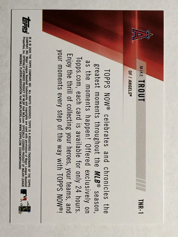 2020 Topps '19 Topps Now Review #TNR1 Mike Trout