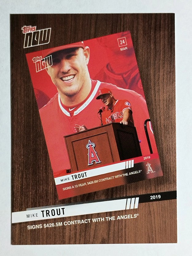 2020 Topps '19 Topps Now Review #TNR1 Mike Trout