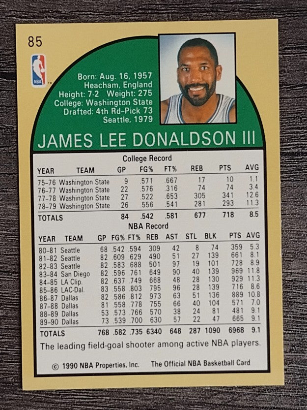 1990-91 Hoops #85 James Donaldson