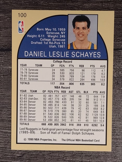 1990-91 Hoops #100 Danny Schayes SP