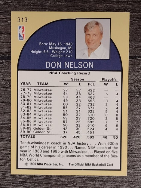1990-91 Hoops #313 Don Nelson CO
