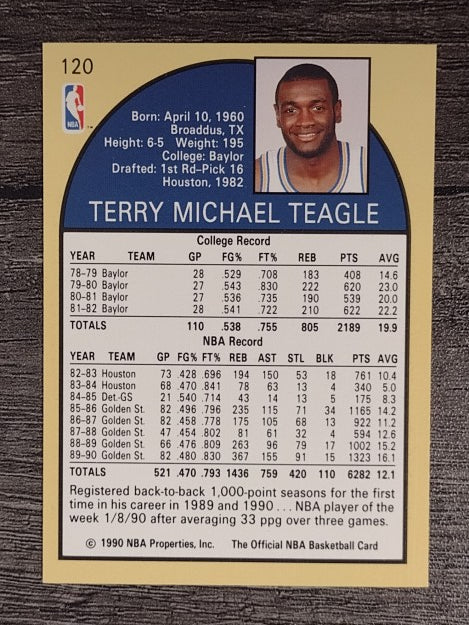 1990-91 Hoops #120 Terry Teagle SP