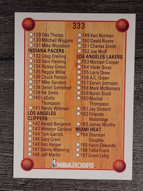 1990-91 Hoops #333 Checklist 2 SP