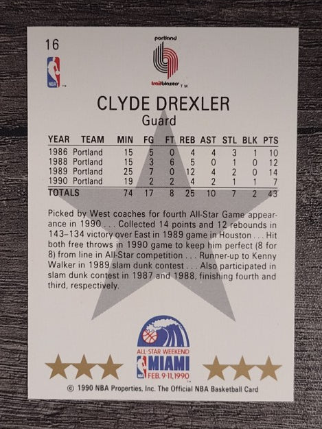 1990-91 Hoops #16 Clyde Drexler AS SP