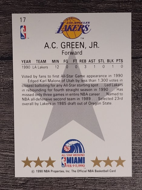 1990-91 Hoops #17 A.C. Green AS SP