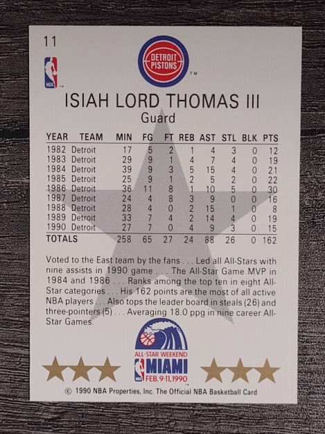 1990-91 Hoops #11 Isiah Thomas AS SP