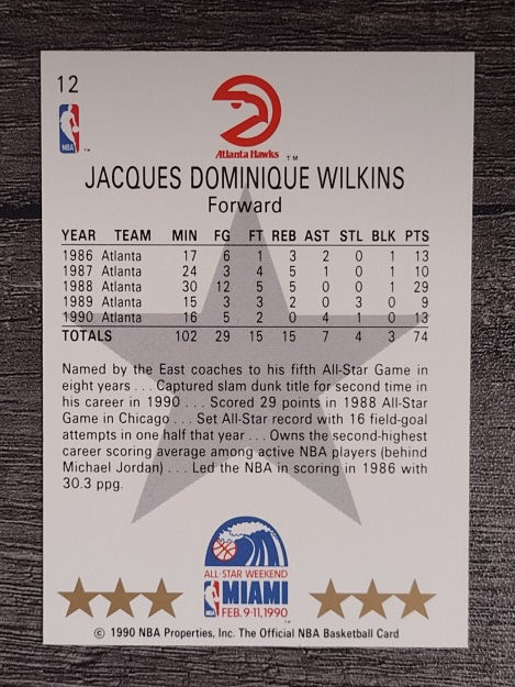 1990-91 Hoops #12 Dominique Wilkins AS SP