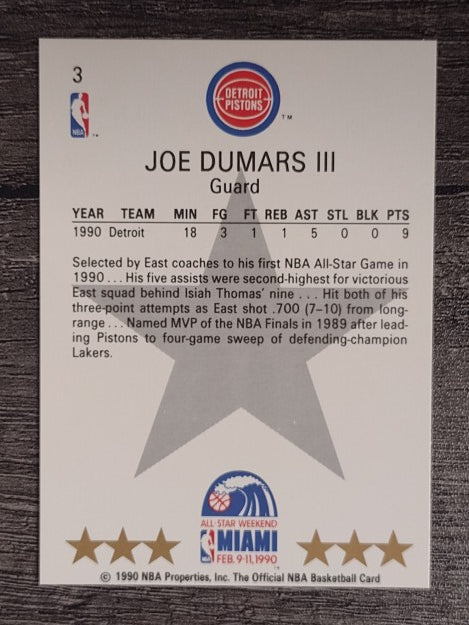 1990-91 Hoops #3 Joe Dumars AS SP